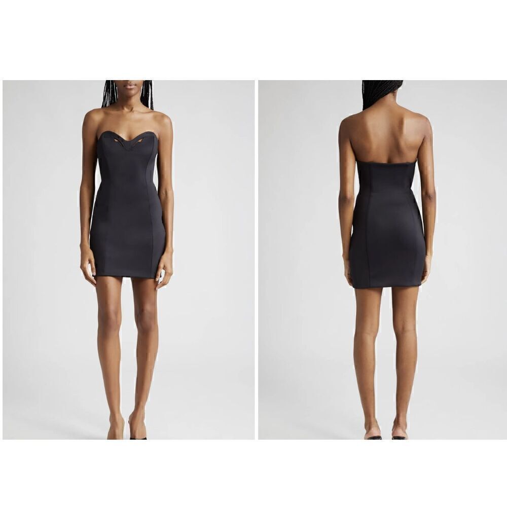 $450 NWT’S Mother of All Skye Cutout Strapless Minidress in Black Size Large